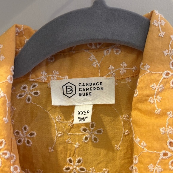 Candace Cameron Bure Yellow Floral Button-Up Shirt - Picture 2 of 5
